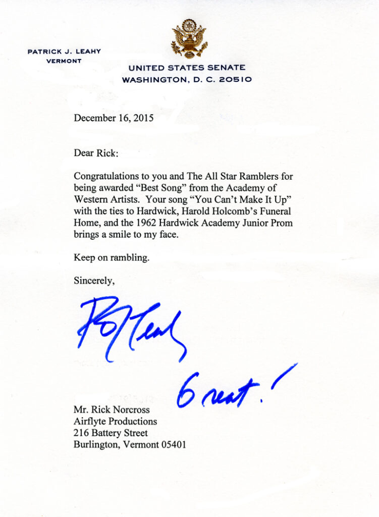 US Senate Congratulations letter