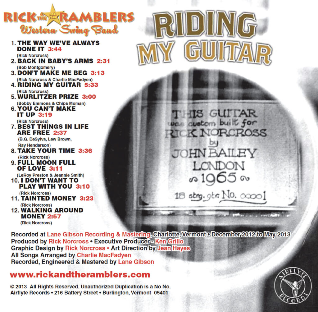 Riding My Guitar back cover