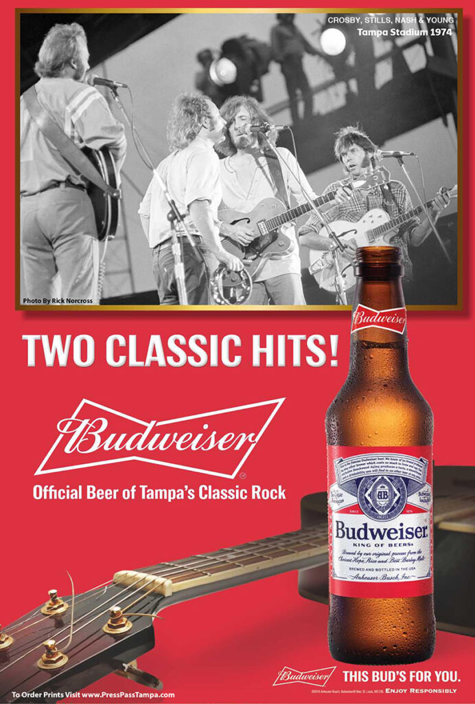Budweiser poster created at Pepin Distributing, Tampa FL (2021)