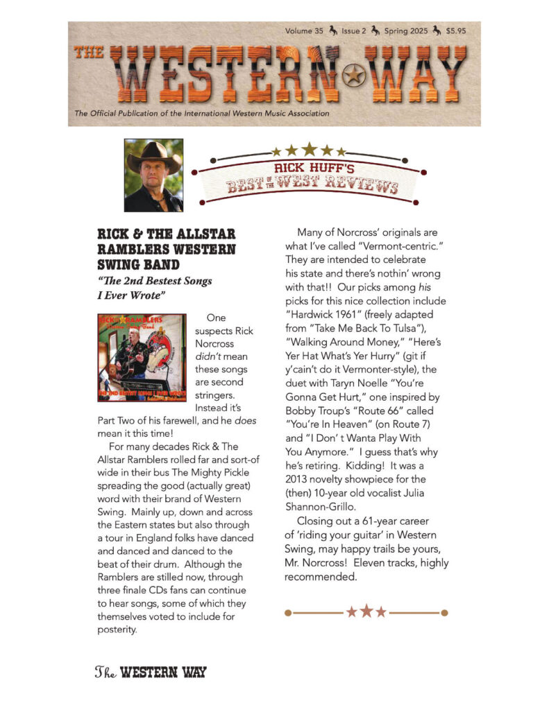 The Western Way - Rick Huff's Best of the West Reviews