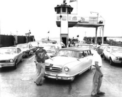 Rick Norcross on the ferry