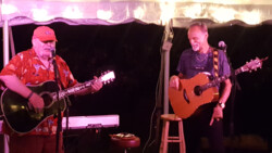 Jonathan Edwards, one of Rick’s musical heroes, invited Rick up on his stage to sing one of the Ramblers tunes. Subsequrntly, Jonathan asked if he could play harmonic on the Ramblers upcoming “God Bless The Mighty Pickle” album.You Bet, Jonathan! St. Albans, VT (2018) Rick Jonathan Edwards